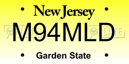 M94MLD New Jersey License Plate
