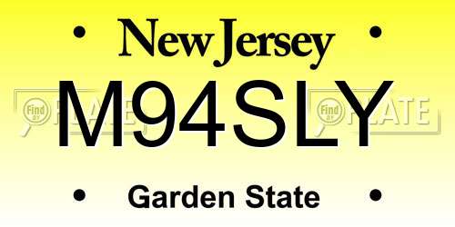 M94SLY New Jersey License Plate