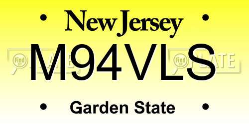 M94VLS New Jersey License Plate