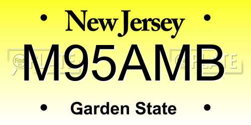 M95AMB New Jersey License Plate