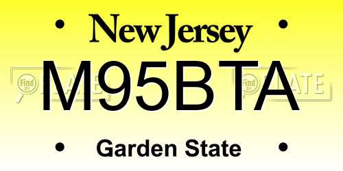 M95BTA New Jersey License Plate