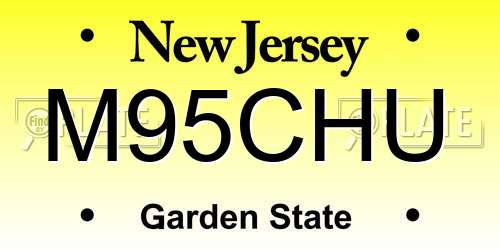 M95CHU New Jersey License Plate