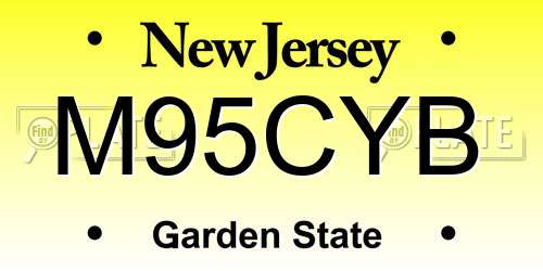 M95CYB New Jersey License Plate