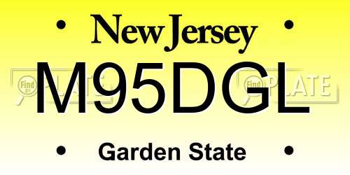 M95DGL New Jersey License Plate