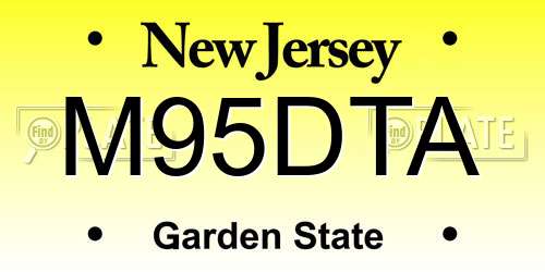 M95DTA New Jersey License Plate