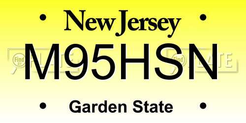 M95HSN New Jersey License Plate