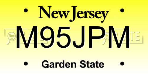 M95JPM New Jersey License Plate