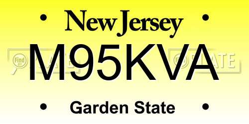 M95KVA New Jersey License Plate