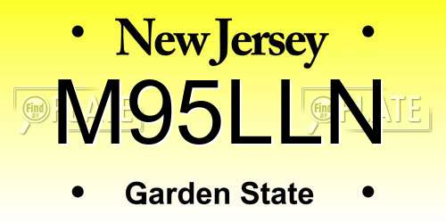 M95LLN New Jersey License Plate