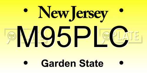 M95PLC New Jersey License Plate