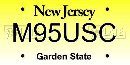 M95USC New Jersey License Plate