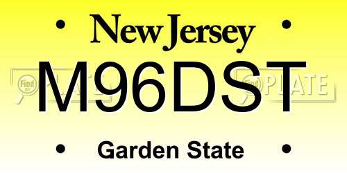 M96DST New Jersey License Plate