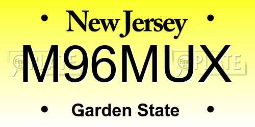M96MUX New Jersey License Plate