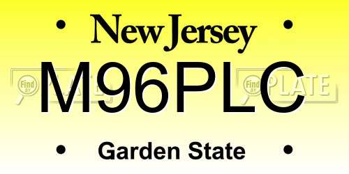 M96PLC New Jersey License Plate