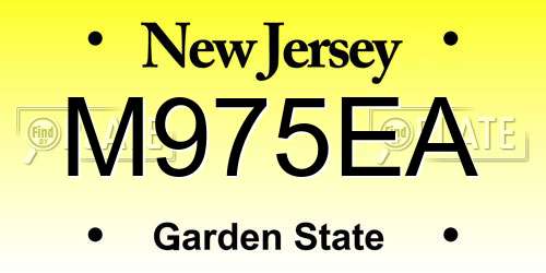 M975EA New Jersey License Plate
