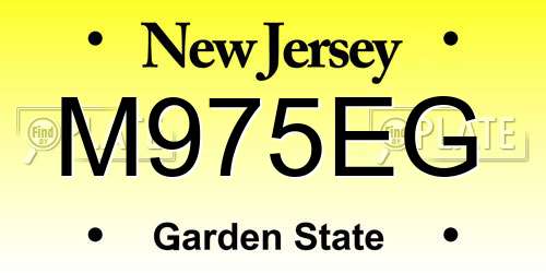 M975EG New Jersey License Plate