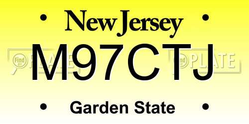 M97CTJ New Jersey License Plate