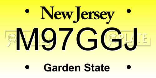 M97GGJ New Jersey License Plate