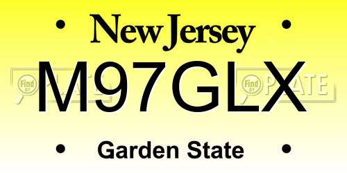 M97GLX New Jersey License Plate