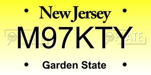 M97KTY New Jersey License Plate