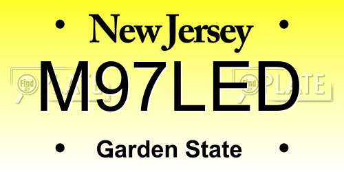M97LED New Jersey License Plate