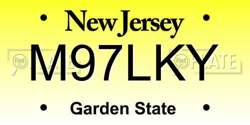 M97LKY New Jersey License Plate