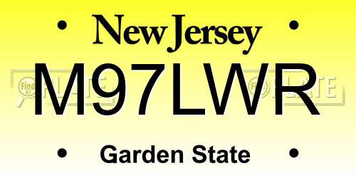 M97LWR New Jersey License Plate