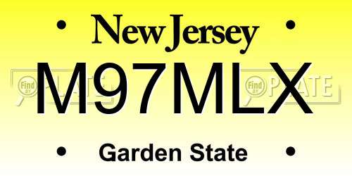 M97MLX New Jersey License Plate