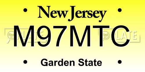 M97MTC New Jersey License Plate
