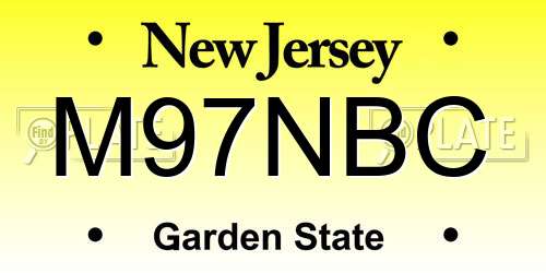 M97NBC New Jersey License Plate