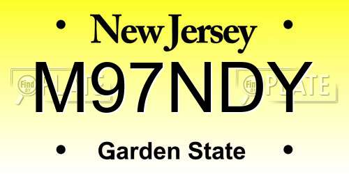 M97NDY New Jersey License Plate