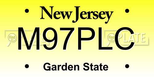 M97PLC New Jersey License Plate