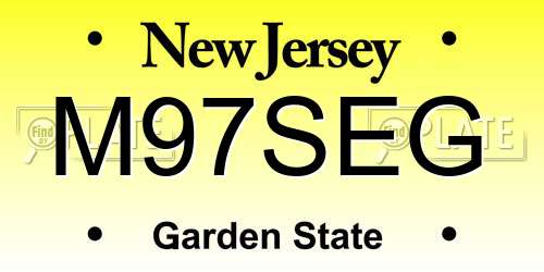 M97SEG New Jersey License Plate