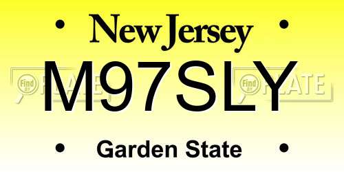 M97SLY New Jersey License Plate