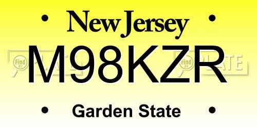 M98KZR New Jersey License Plate