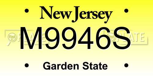 M9946S New Jersey License Plate