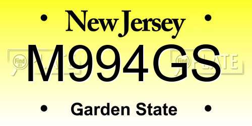 M994GS New Jersey License Plate