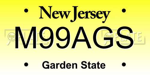 M99AGS New Jersey License Plate