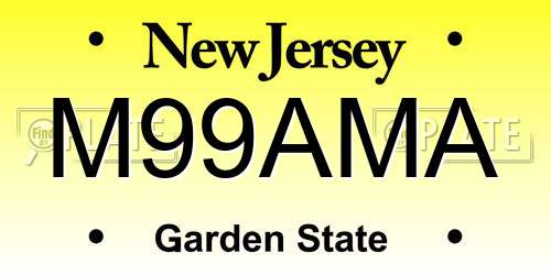 M99AMA New Jersey License Plate