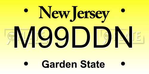 M99DDN New Jersey License Plate