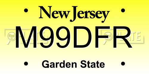 M99DFR New Jersey License Plate