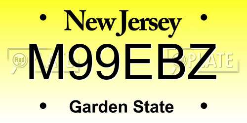 M99EBZ New Jersey License Plate