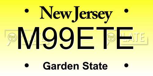 M99ETE New Jersey License Plate