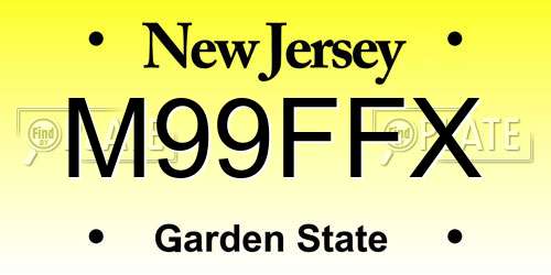M99FFX New Jersey License Plate