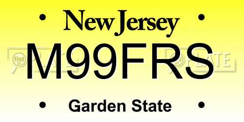 M99FRS New Jersey License Plate