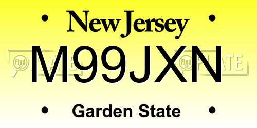 M99JXN New Jersey License Plate
