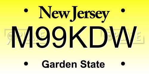 M99KDW New Jersey License Plate