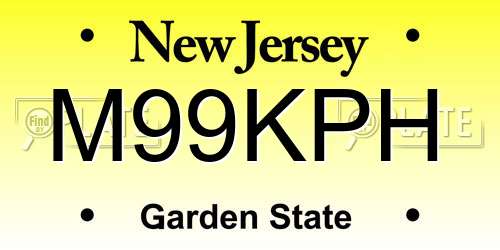 M99KPH New Jersey License Plate