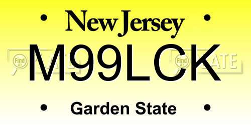 M99LCK New Jersey License Plate