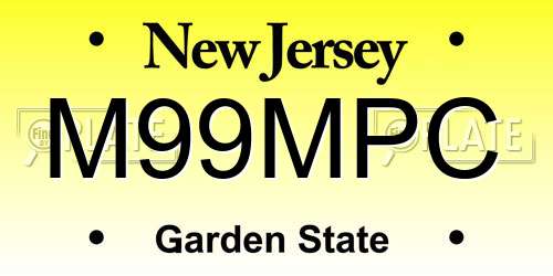 M99MPC New Jersey License Plate